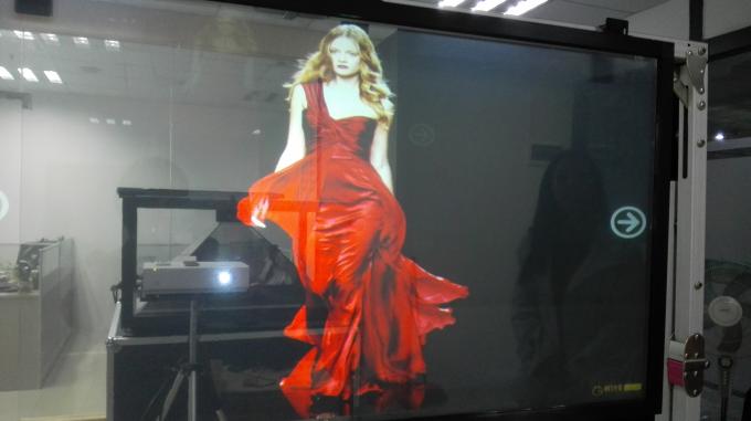 Holografische Glasfilm Transparante Hologauze/Achter de Filmkleefstof van het Projectieglas