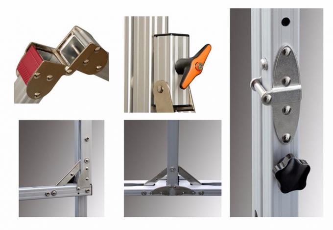 120 inch voor-achterprojectie snel vouwbaar draagbaar projectie scherm met stand metalen 3D PVC stof 3