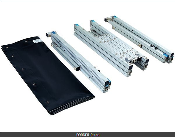 120 inch voor-achterprojectie snel vouwbaar draagbaar projectie scherm met stand metalen 3D PVC stof 16