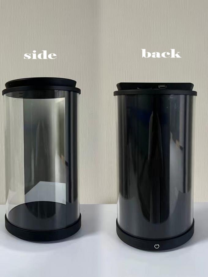 AI-gebaseerde interactieve 3D-hologrambox, 75 inch digitale menselijke ronde tentoonstellingsstand Holotube holografische displaybox 4