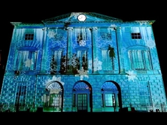 SMX 20000 Lumen WUXGA Grote locatie 3LCD laserprojector op gebouw projectie