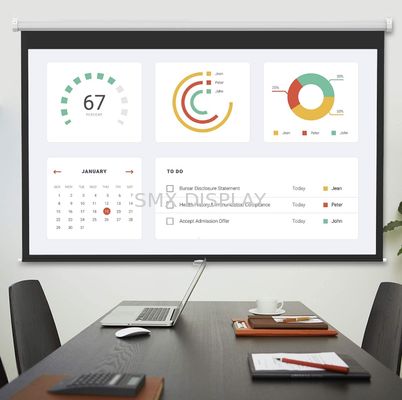 kwaliteit Trekkracht onderaan het Handprojectorscherm met Autoslot16:9 120 Duim Fabriek