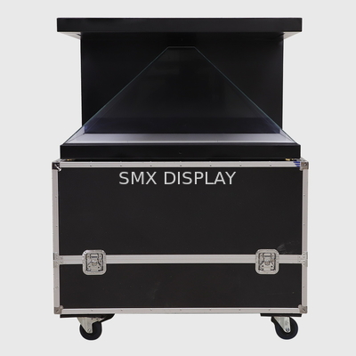 Adverterend 22 Duim Holografische Piramide demonstreer het Glaskubus van het 270 Graad 3D Hologram