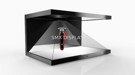Kwaliteit 3 kanten de Vertoningsshowcase van de 270 Graad Holografische Piramide 22 Duim Kleine Grootte Fabriek