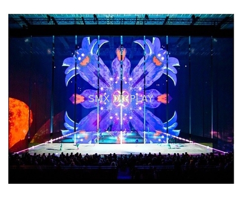De voor/Achter 3D Holografische Zalen van Mesh Projection Screen For Stage/van de Tentoonstelling