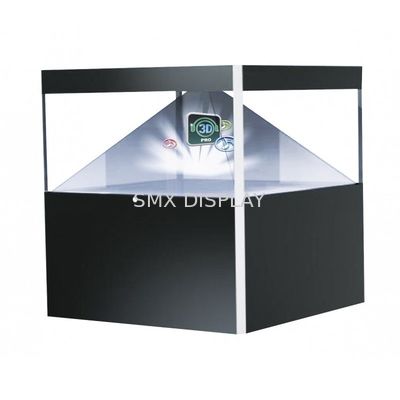 Kwaliteit 360 graden 3D piramide hologram display vitrine / helder 3D hologram piramide holobox horloge glas Fabriek