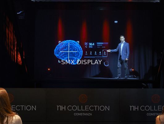 Kwaliteit Het holografische 3D Hologram van de de Eyelinerfolie van Musion van het Projectiesysteem toont Fabriek