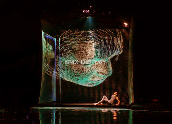 9x30m Transparante Holografische Mesh Screen Hologram Projector Screen Voor Live Events