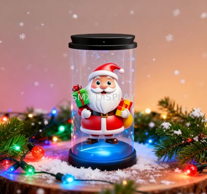 Kwaliteit Christmas Gift Mini 3D Hologram Display Handheld Animation Showcase 5inch Holo Tube Fabriek