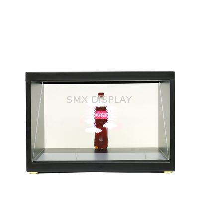 kwaliteit 22 inch 1 zijdelingse 180 graden Hologram Piramide Display Vitrine 3D Holo Box Holographic Advertising Player Fabriek