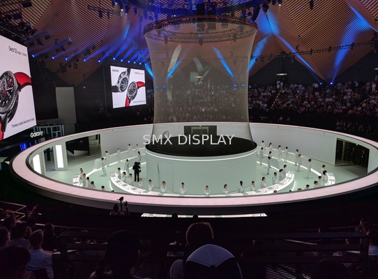 Grey Waterproof Holographic Mesh Screen ziet door 9x30m voor Gebeurtenis