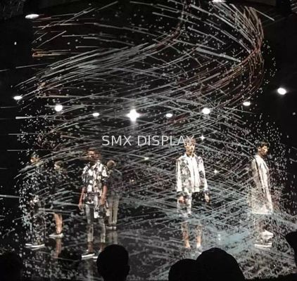 kwaliteit Vuurvast Polyamide Holografisch Mesh Screen Motorized High Transparency Fabriek