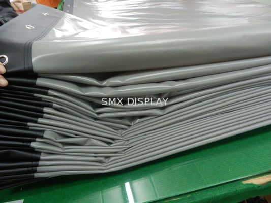 Kwaliteit Het flexibele Witte/3D Zilveren/Achterscherm van de Oogjesprojectie met rond Oogjes Fabriek