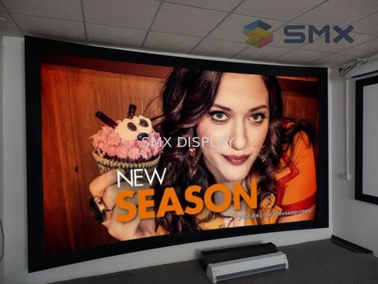 Kwaliteit Het aangepaste Grote Gebogen Projectiescherm 120 duim met Zwarte Fluweelgrens Fabriek