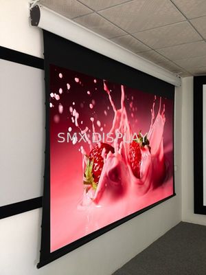 kwaliteit Spande het plafond In een nis gezette Lusje het Gemotoriseerde Projectiescherm met het Flexibele Wit van Hd Fabriek